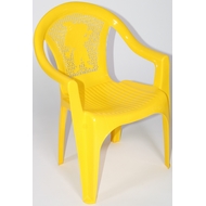 Кресло детское 6610-160-0055 из пластика, цвет: желтый