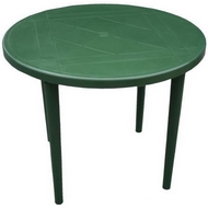 Стол круглый 6610-130-0022 из пластика, D 90 см, цвет: болотный