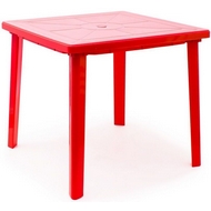 Стол квадратный 6610-130-0019-kv-pr из пластика, цвет: красный