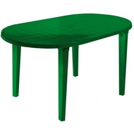 Стол овальный 6610-130-0021 из пластика, цвет: темно-зеленый
