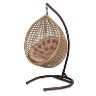 Подвесное кресло Fresco L (светло-коричневое, подушка бежевая)