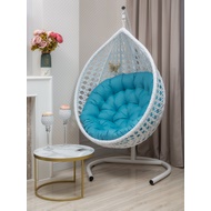 Подвесное кресло Fresco XL (белое, подушка голубая)
