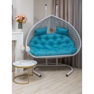 Подвесное кресло Fresco Grande 2XL (белое, подушка голубая)