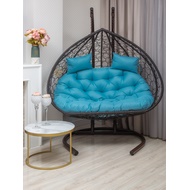 Подвесное кресло Bueno Grande 2XL (коричневое, подушка голубая)