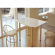 Обеденный стол для кухни Белый глянец (100х75 см)