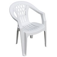 Кресло из пластика Сильви белое