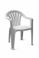 Кресло Милан (белый пластик)