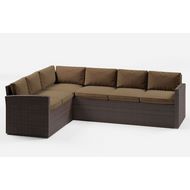 Плетеный угловой диван под ротанг Кингстон (Kingston) dark brown