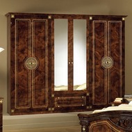 Шкаф для одежды Рома 6-ти дверный с зеркалами (цвет: орех глянец)
