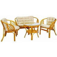 Комплект плетеной мебели для отдыха Багама (Bahama) 03-10 (стол, диван и два кресла) из ротанга