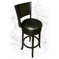 Барный деревянный крутящийся стул LMU-9292, цвет кожзама: черный