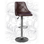 Барный стул с мягкой спинкой LM-5021, цвет: коричневый