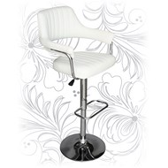 Барный стул с подлокотниками LM-5019, цвет: белый