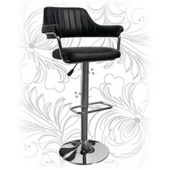 Барный стул с подлокотниками LM-5019, цвет: черный