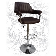 Барный стул с подлокотниками LM-5019, цвет: коричневый
