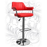 Барный стул с подлокотниками LM-5019, цвет: красный