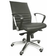 Компьютерное кресло для руководителя Майк РС900 хром короткий (экокожа)