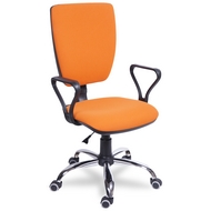 Компьютерное кресло для персонала Нота хром (Самба new gtpp) обивка ткань
