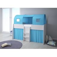 Тент и шторы для кровати-чердака Polini kids Simple 4100 (голубой)