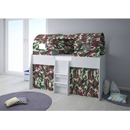 Тент и шторы для кровати-чердака Polini kids Simple 4100 (камуфляж)