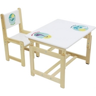 Комплект мебели для детей Polini Eco 400 SM Дино 1 (белый-натуральный)