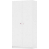 Двухдверный шкаф Фея (бело-розовый)