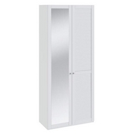Шкаф для одежды с одной глухой и одной зеркальной Ривьера СМ-241.22.002R, каркас/фасад - белый