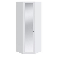 Шкаф угловой с одной дверью с зеркалом Ривьера СМ-241.23.003, каркас/фасад - белый